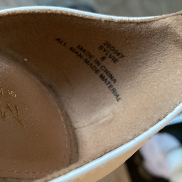 Michael Shannon Womens Sylvie Wedge Espadrille Open Toe White Sandal Shoe Sz 8 - Picture 6 of 6